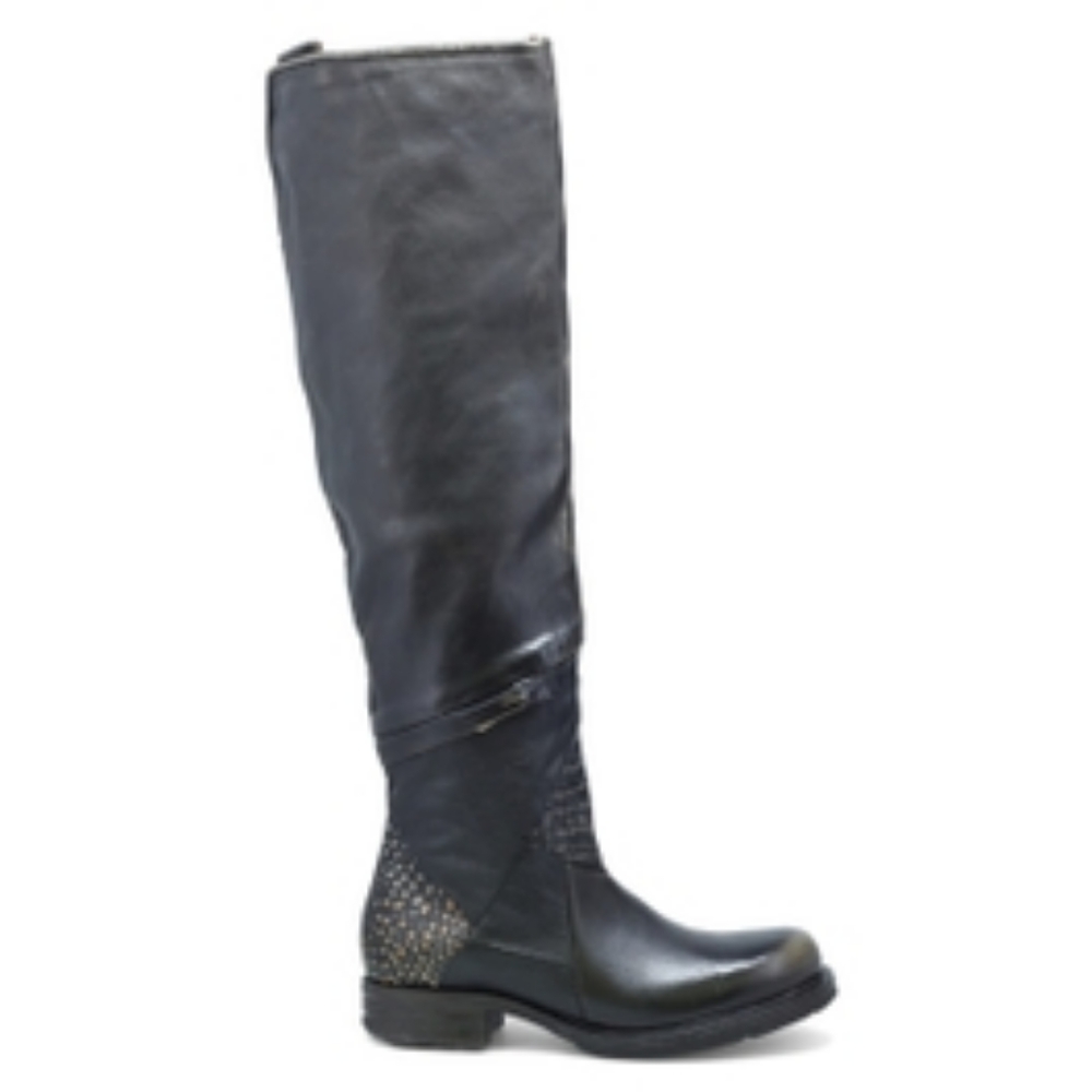 New! A.S. 98 Knee High Boots - Distressed Ice